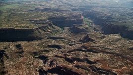 5.5K aerial stock footage of orbiting desert canyons and rock formations, Moab, Utah Aerial Stock Footage | AX138_032E