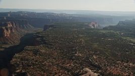5.5K aerial stock footage approach Taylor Canyon in Canyonlands National Park, Utah Aerial Stock Footage | AX138_130E