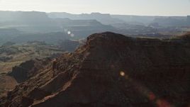 5.5K aerial stock footage orbit a domed butte in Moab, Utah Aerial Stock Footage | AX138_188E