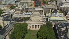 5.5K aerial stock footage flying by Massachusetts Institute of Technology, Cambridge, Massachusetts Aerial Stock Footage | AX142_055E