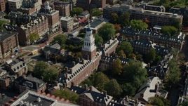 5.5K aerial stock footage orbiting Harvard University, Lowell House, Cambridge, Massachusetts Aerial Stock Footage | AX142_088E