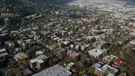 5.5K aerial stock footage of apartment and office buildings in Northwest Portland, Oregon Aerial Stock Footage | AX153_108