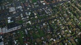 5.5K aerial stock footage of a bird's eye view of suburban neighborhoods in Northeast Portland, Oregon Aerial Stock Footage | AX153_131E