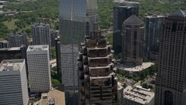 4.8K aerial stock footage flying by Promenade II, revealing 1180 Peachtree, Midtown Atlanta Aerial Stock Footage | AX36_014