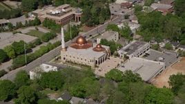 4.8K aerial stock footage of Al-Farooq Masjid of Atlanta, Atlanta, Georgia Aerial Stock Footage | AX37_033