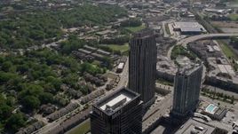 4.8K aerial stock footage orbiting The Atlantic skyscraper, Atlanta, Georgia Aerial Stock Footage | AX37_083