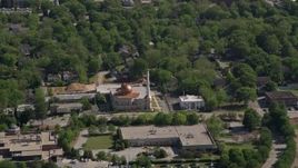 4.8K aerial stock footage of Al-Farooq Masjid, Atlanta, Georgia Aerial Stock Footage | AX37_084