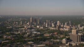 4.8K aerial stock footage of skyscrapers and high-rises, Midtown Atlanta, Georgia Aerial Stock Footage | AX39_003