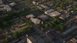 4.8K aerial stock footage of Martin Luther King Jr. National Historic Site, Atlanta, Georgia Aerial Stock Footage | AX39_006E