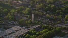 4.8K aerial stock footage of Old Water Tower Park and residential neighborhoods, East Atlanta Aerial Stock Footage | AX39_015