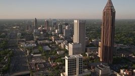 4.8K aerial stock footage of Bank of America Plaza and Midtown Atlanta skyscrapers; Georgia Aerial Stock Footage | AX39_020