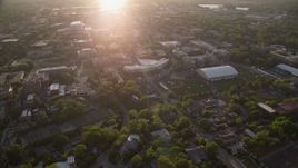 4.8K aerial stock footage of Georgia Institute of Technology campus, Atlanta, Georgia Aerial Stock Footage | AX39_051