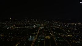 4.8K aerial stock footage of city sprawl, Downtown Atlanta, Georgia, night Aerial Stock Footage | AX41_001