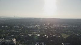 5K aerial stock footage flyby the Microsoft Headquarters office complex, Redmond, Washington Aerial Stock Footage | AX49_043E
