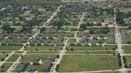 5K aerial stock footage flyby homes in Upper Ninth Ward, New Orleans, Louisiana Aerial Stock Footage | AX59_060