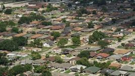 5K aerial stock footage of a residential neighborhood in New Orleans East, Louisiana Aerial Stock Footage | AX59_065