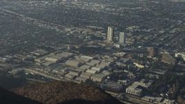 5K aerial stock footage of Warner Bros Studios in Burbank, California Aerial Stock Footage | AX64_0022
