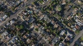 5K aerial stock footage of bird's eye view of residential neighborhoods, Sun Valley, California Aerial Stock Footage | AX64_0037