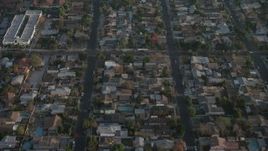 5K aerial stock footage fly over suburban homes and streets, Sun Valley, California Aerial Stock Footage | AX64_0055