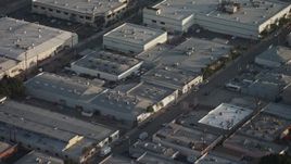 5K aerial stock footage of approaching office buildings in Burbank, California Aerial Stock Footage | AX64_0058E