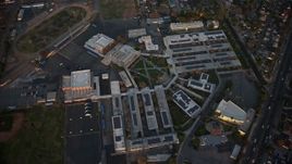 5K aerial stock footage of Francis Polytechnic Senior High school in Sun Valley, California sunset Aerial Stock Footage | AX64_0136