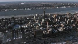 4.8K aerial stock footage orbiting Columbia University, New York City Aerial Stock Footage | AX66_0061