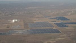 4K aerial stock footage Solar panels at Topaz Solar Farm in the Carrizo Plain, California Aerial Stock Footage | AX70_059