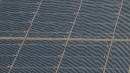4K aerial stock footage A field of solar panels at the Topaz Solar Farm in the Carrizo Plain, California Aerial Stock Footage | AX70_063