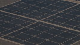 4K aerial stock footage Solar array at Topaz Solar Farm in the Carrizo Plain, California Aerial Stock Footage | AX70_066