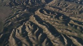 4K aerial stock footage Hills in the desert of San Luis Obispo County, California Aerial Stock Footage | AX70_070