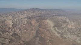 4K aerial stock footage Desert mountains in the Caliente Mountain Range, California Aerial Stock Footage | AX70_201