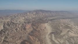 4K aerial stock footage Flyby desert mountains in the Caliente Mountain Range, California Aerial Stock Footage | AX70_202
