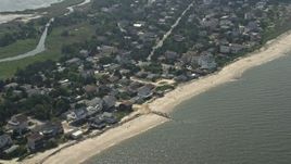 5.1K aerial stock footage of beachfront neighborhoods in Broadkill Beach, Delaware Aerial Stock Footage | AX72_038