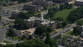 5.1K aerial stock footage of the Delaware State Capitol in Dover, Delaware Aerial Stock Footage | AX72_069