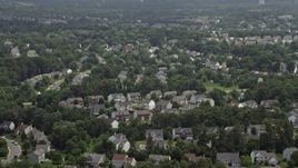 4.8K aerial stock footage flying Over Suburban Neighborhoods in Manassas, Virginia Aerial Stock Footage | AX74_001