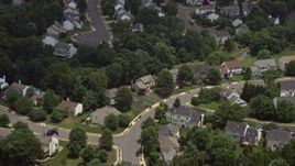 4.8K aerial stock footage flying Over Suburban Residential Neighborhoods in Manassas, Virginia Aerial Stock Footage | AX74_002E