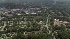 4.8K aerial stock footage flying over residential suburbs in Springfield, Virginia Aerial Stock Footage | AX74_017E