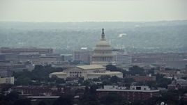 4.8K aerial stock footage of the Supreme Court and the United States Capitol in Washington DC Aerial Stock Footage | AX74_052E