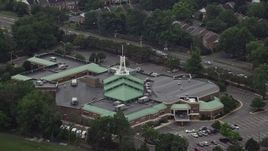 4.8K aerial stock footage of Immanuel Christian School in Springfield, Virginia Aerial Stock Footage | AX74_129
