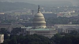 4.8K aerial stock footage of the North Side of the United States Capitol in Washington DC Aerial Stock Footage | AX75_101E