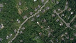 4.8K aerial stock footage of a bird's eye view of suburban houses, Herndon, Virginia Aerial Stock Footage | AX78_026