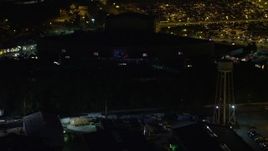 4.8K aerial stock footage of a concert at BB&T Pavilion, Camden, New Jersey Night Aerial Stock Footage | AX81_085