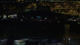 4.8K aerial stock footage of a music concert at BB&T Pavilion, Camden, New Jersey Night Aerial Stock Footage | AX81_086