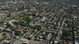 4.8K aerial stock footage of apartment buildings and urban neighborhoods in North Philadelphia, Pennsylvania Aerial Stock Footage | AX82_005