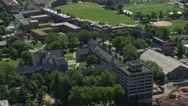 4.8K aerial stock footage of Whitman College at Princeton University, New Jersey Aerial Stock Footage | AX82_099