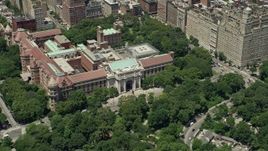 4.8K aerial stock footage orbiting the Museum of Natural History, New York City Aerial Stock Footage | AX83_135