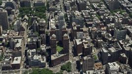 4.8K aerial stock footage of the Beth Israel Medical Center complex in New York City Aerial Stock Footage | AX83_146