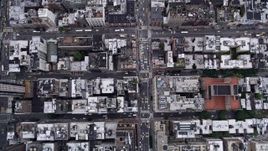 4K aerial stock footage Bird's eye view flying over 7th Avenue, Chelsea, New York, New York Aerial Stock Footage | AX84_054
