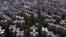 4K Aerial Video Stuyvesant Town, Midtown Manhattan, Empire State Building, New York, New York Aerial Stock Footage | AX84_132