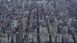 4K aerial stock footage of apartment buildings on the Upper East Side, New York City Aerial Stock Footage | AX86_054